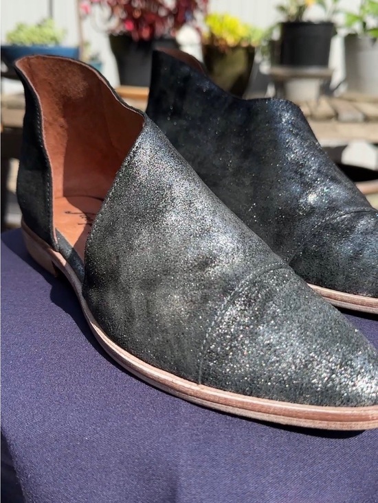 Free People Shoes - Free People FP Collection Royale Metallic Leather Flats EU 39 US 8.5